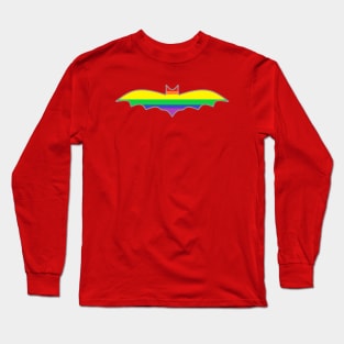 Gay/Rainbow Pride Flag: Halloween Bat Long Sleeve T-Shirt